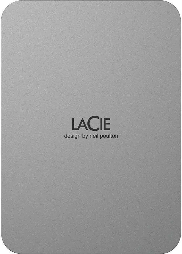 Alt view image 8 of 20 - LaCie Mobile Drive STLP4000400 4TB USB-C Portable Hard Drive Moon Silver