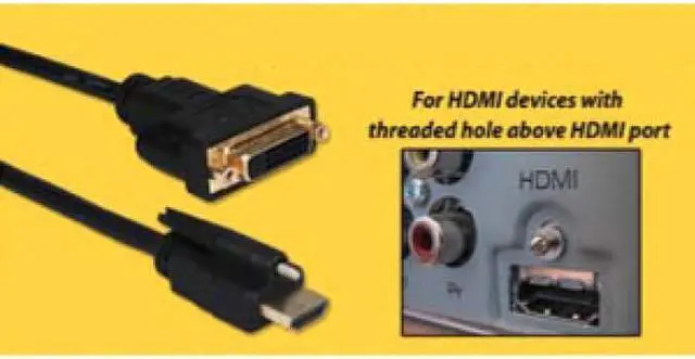 Alt view image 4 of 8 - QVS 1-Meter DVI Female to Locking HDMI Male Adaptor