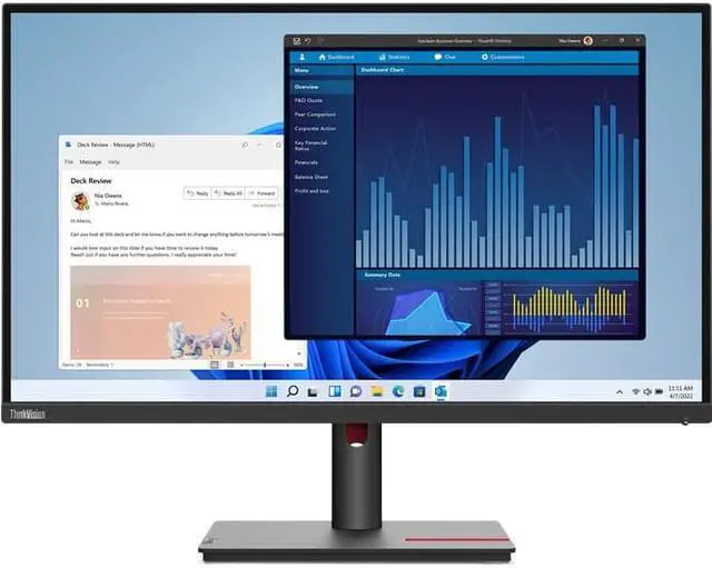 Alt view image 8 of 20 - Lenovo ThinkVision 27 inch Monitor - T27p-30