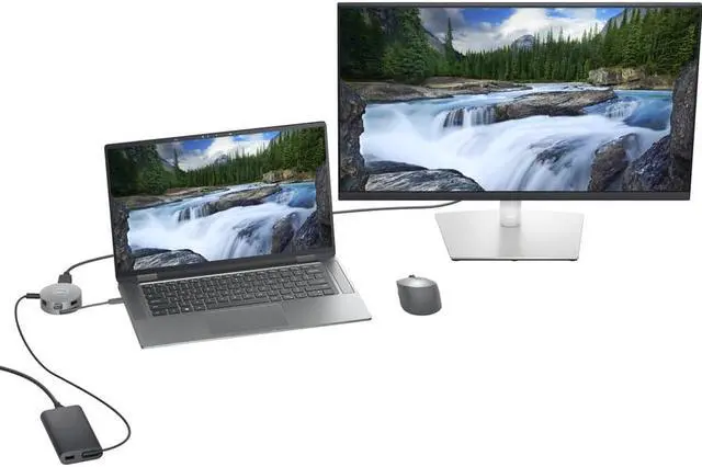 Alt view image 2 of 13 - Dell 6-in-1 USB-C Multiport Adapter - DA305 - for Monitor/Notebook/Projector/Keyboard/Mouse/Headset/Flash Drive - 90 W - USB Type C - 4K - 3840 x 2160 - 3 x USB Ports - 2 x USB Type-A Ports - USB Type