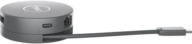 Alt view image 6 of 13 - Dell 6-in-1 USB-C Multiport Adapter - DA305 - for Monitor/Notebook/Projector/Keyboard/Mouse/Headset/Flash Drive - 90 W - USB Type C - 4K - 3840 x 2160 - 3 x USB Ports - 2 x USB Type-A Ports - USB Type