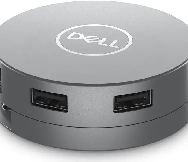 Alt view image 5 of 13 - Dell 6-in-1 USB-C Multiport Adapter - DA305 - for Monitor/Notebook/Projector/Keyboard/Mouse/Headset/Flash Drive - 90 W - USB Type C - 4K - 3840 x 2160 - 3 x USB Ports - 2 x USB Type-A Ports - USB Type