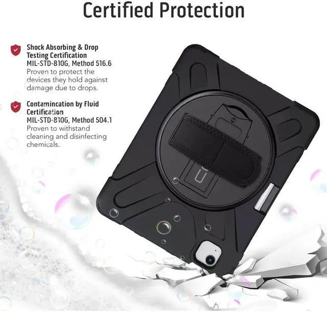 Alt view image 6 of 12 - Codi Rugged Rugged Carrying Case for 11" Apple iPad Pro 3rd Generation Tablet Black C30705060