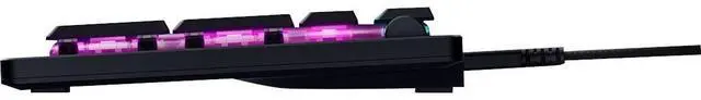 Alt view image 3 of 15 - Razer DeathStalker V2 Gaming Keyboard: Low-Profile Keys - Linear Red Optical Switches - Ultra-Durable Coated Keycaps - Durable Aluminum Top Plate - Multi-Function Roller and Media Button - Chroma RGB