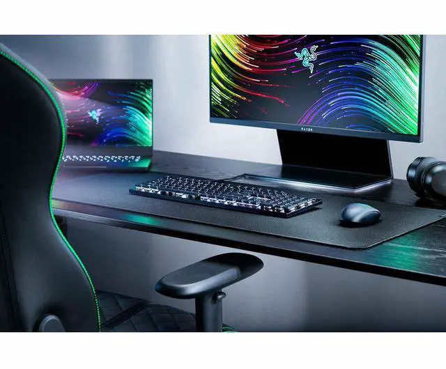 Alt view image 11 of 15 - Razer DeathStalker V2 Gaming Keyboard: Low-Profile Keys - Linear Red Optical Switches - Ultra-Durable Coated Keycaps - Durable Aluminum Top Plate - Multi-Function Roller and Media Button - Chroma RGB