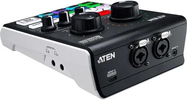 Alt view image 7 of 10 - ATEN UC8000 Podcast AI Audio Mixer MicLIVE 6-CH