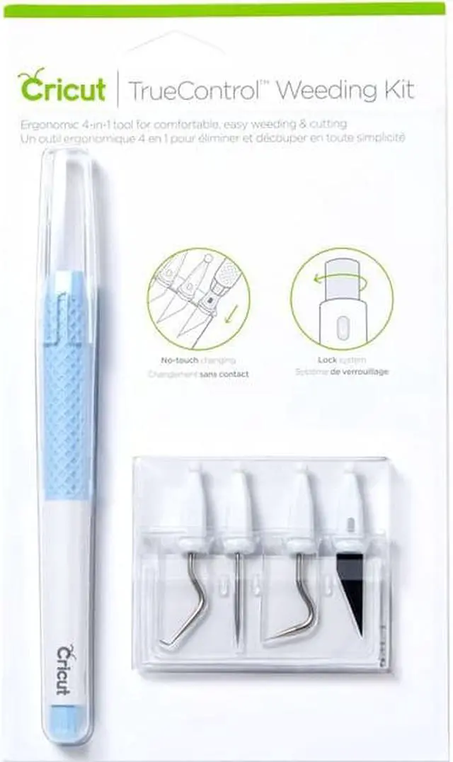 Main image of Cricut TrueControl Weeding Kit Blue | 1 Handle + 3 Weeding tips + 1 Razor-sharp blade 2007803