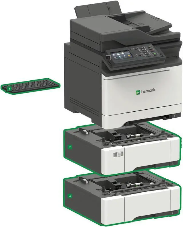 Alt view image 5 of 7 - Lexmark CX622ade Laser Multifunction Printer Color 42CT381