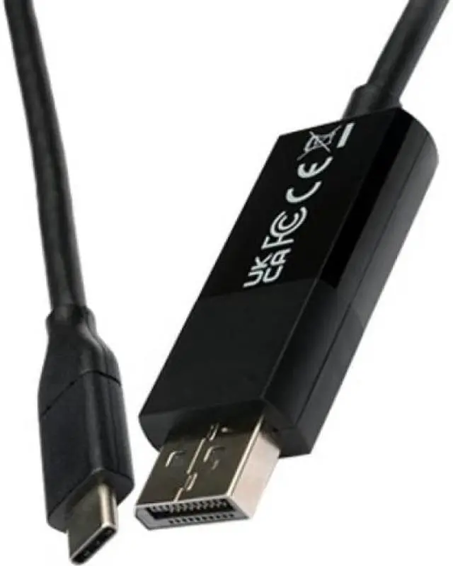 Alt view image 7 of 13 - V7 DisplayPort/USB-C Audio/Video Cable V7UCDP2M