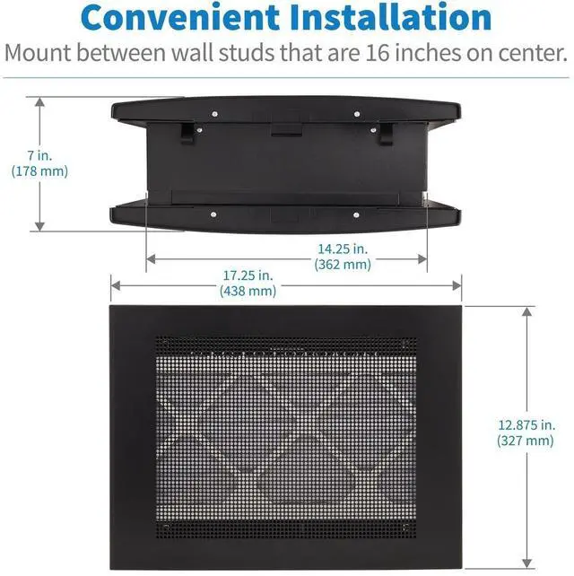 Alt view image 7 of 17 - Tripp Lite Through-Wall Air Duct for Rack Enclosure Wiring Closet SRCLOSETINTAKE
