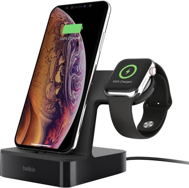 Alt view image 18 of 20 - Belkin PowerHouse Charge Dock for Apple Watch + iPhone X Models, Black