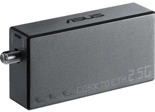 Alt view image 4 of 10 - ASUS 2.5Gbps Ethernet over Coax Adapter Starter Kit (MA-25 2 pack), MoCA 2.5, High speed internet, Mesh backhaul, TV streaming, MPS security, wall-mountable