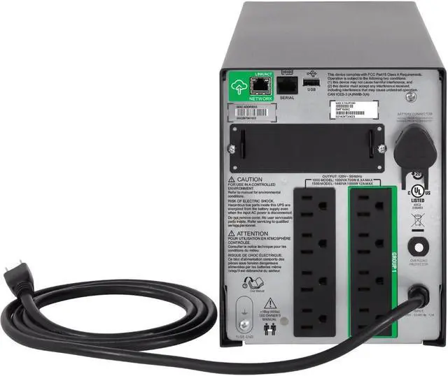 Alt view image 2 of 4 - APC by Schneider Electric Smart-UPS 1500VA Tower UPS - Tower - AVR - 3 Hour Recharge - 6.50 Minute Stand-by - 120 V AC Input - 120 V AC Output - Sine Wave - USB - LCD Display - 8 x NEMA 5-15R