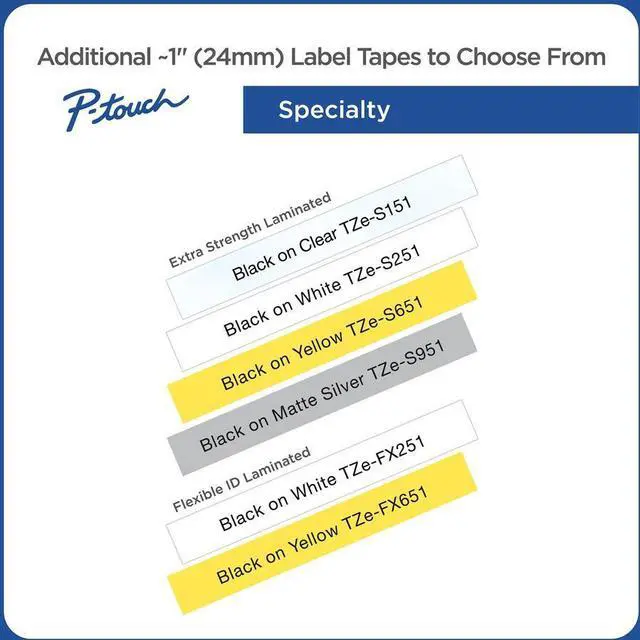 Alt view image 13 of 15 - 24MM BLACK TEXT ON GREEN LABEL TAPE