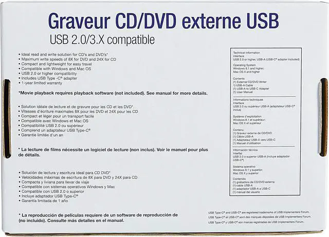 Alt view image 11 of 17 - External Writer 8X DVD Write Speed/24X CD Write Speed 71123