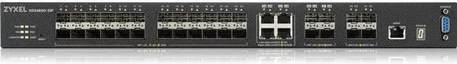 Alt view image 10 of 11 - ZyXEL XGS4600-32F 24-Port Gigabit SFP L3 Managed Aggregation Switch with 4 SFP+ 10G Uplinks and 4 10G Combo (SFP+/RJ-45) Ports