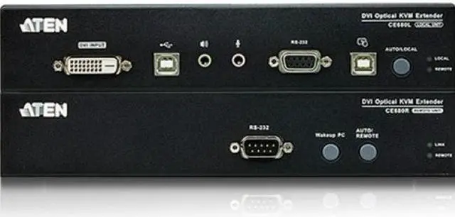 Alt view image 9 of 14 - ATEN Long Distance DVI Optical KVM Extender-TAA Compliant