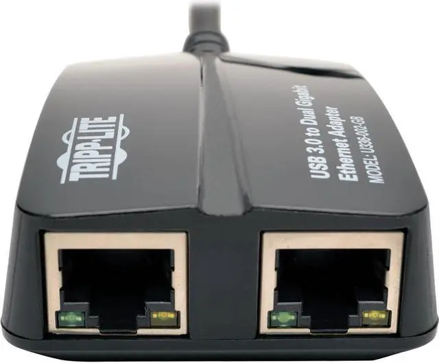 Alt view image 13 of 17 - Tripp Lite U336-002-GB USB 3.0 to Dual Port Gigabit Ethernet Adapter 10/100/1000 Mbps