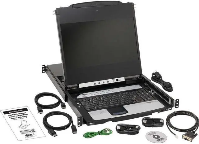 Alt view image 12 of 19 - Tripp Lite B030-DP08-17DIP 8-Port DisplayPort KVM Switch Console B030DP0817DIP