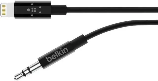 Alt view image 8 of 12 - belkin 3.5 mm audio cable with lightning connector  mfi made for iphone certified lightning to aux cable, 6 feet, black