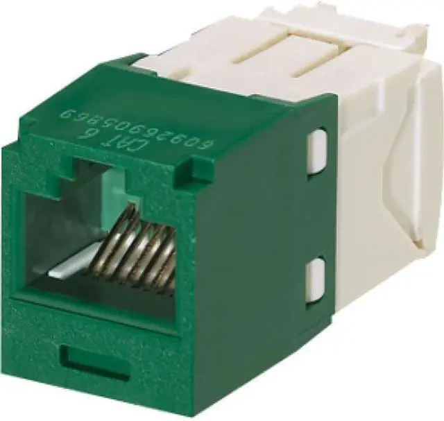 Alt view image 5 of 6 - Panduit CJ688TGGR Mini-Com TX6 Plus Cat6 Jack Module, Green