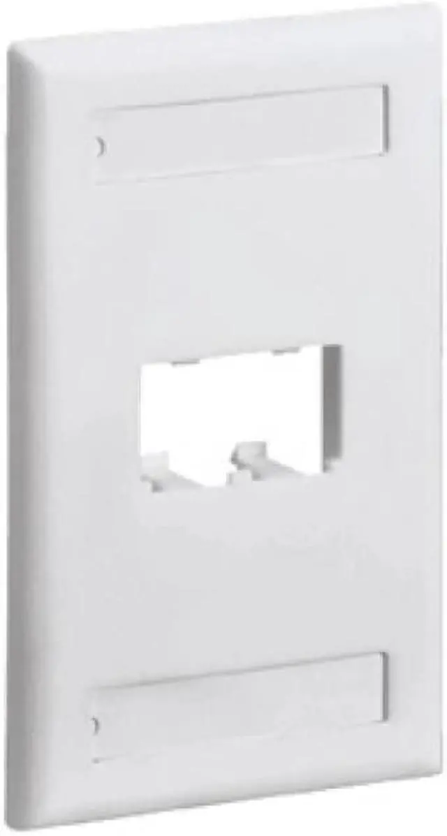 Alt view image 3 of 3 - Panduit CFPL2WHY Mini-Com Classic Series Faceplates With Label And Label Cover - Faceplate - White - 2 Ports