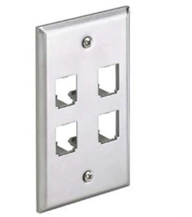 Alt view image 3 of 3 - Panduit Mini-Com 4 Sockets Single Gang Faceplate CFP4SY