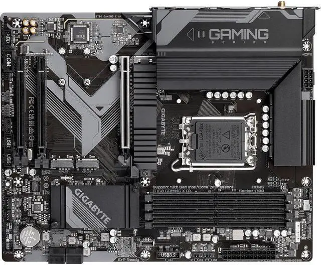 Alt view image 5 of 7 - GIGABYTE B760 GAMING X AX LGA 1700 Intel B760 ATX Motherboard with DDR5, M.2, PCIe 4.0, USB 3.2 Gen2X2 Type-C, AMD WiFi 6E, 2.5GbE LAN, Q-Flash Plus, PCIe EZ-Latch