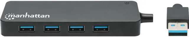 Alt view image 5 of 9 - Manhattan 7-Port USB 3.2 Gen 1 Type-A Hub - for Tablet/Notebook/Desktop PC/Keyboard/Mouse/Flash Drive - USB 3.2 (Gen 1) Type A - 7 x USB Ports - 7 x USB Type-A Ports - USB Type-A - Black - Wired - Win
