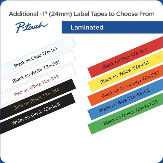 Alt view image 14 of 14 - 24MM BLACK TEXT ON BLUE LABEL TAPE