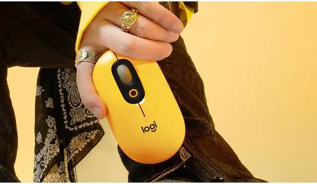 Alt view image 14 of 20 - Logitech POP Mouse with Customizable Emojis for Windows & Mac - Blast Yellow
