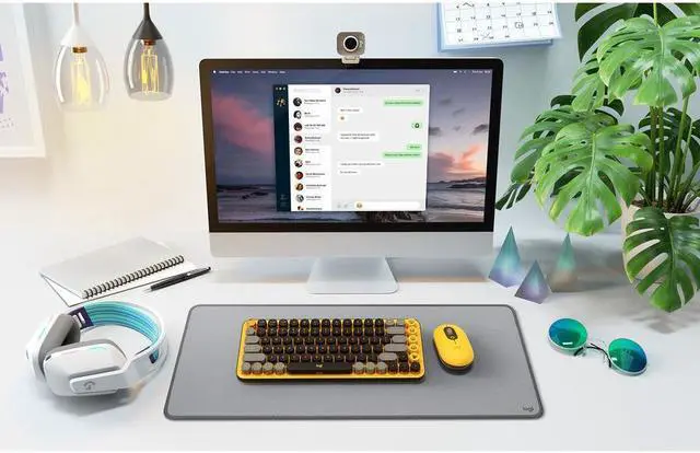 Alt view image 15 of 20 - Logitech POP Mouse with Customizable Emojis for Windows & Mac - Blast Yellow