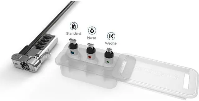 Alt view image 7 of 9 - Kensington Universal 3-in-1 Laptop Lock - Lock Adapter Kit (K62315WW)