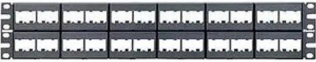Alt view image 10 of 11 - PANDUIT CPP48WBLY Patch Panel,Mini-Com,Rack Mt,48 Port
