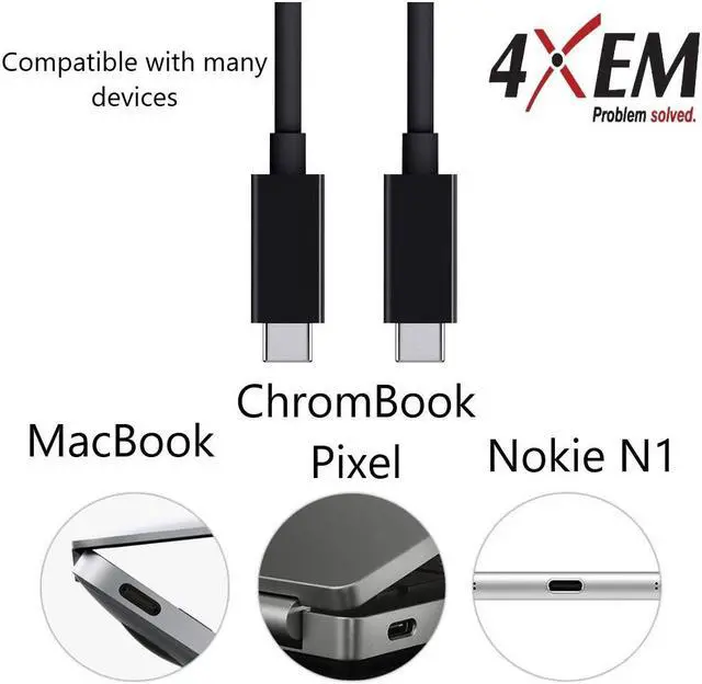 Alt view image 7 of 13 - 4Xem Usb-C To Usb-C Cable M/M Usb 3.1 Gen 2 10Gbps 6Ft Black