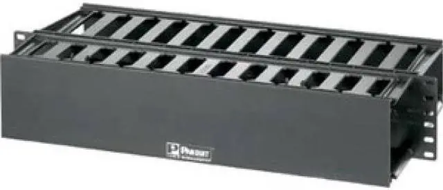 Alt view image 10 of 11 - Panduit WMPF1E PANDUIT PatchLink Horizontal Cable Manager - Cable Manager - Black - 2U Rack Height - 19" Panel Width