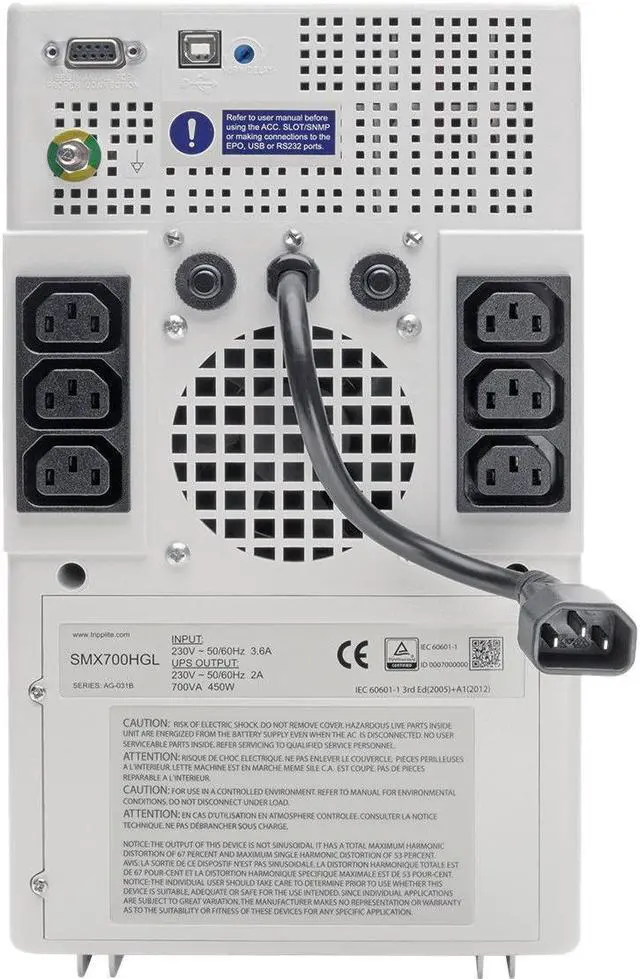 Alt view image 6 of 6 - 700VA 450W 230V Lithium Ion UPS Smart Tower Hospital Medical