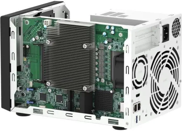 Alt view image 8 of 15 - QNAP TVS-h474-PT-8G-US 4 Bay High-Speed Desktop NAS with Intel® Pentium® Gold 2-core CPU, 8GB DDR4 Memory, 2.5 GbE Networking and PCIe Gen 4 expandability (Diskless) (TVS-h474-PT-8G-US)