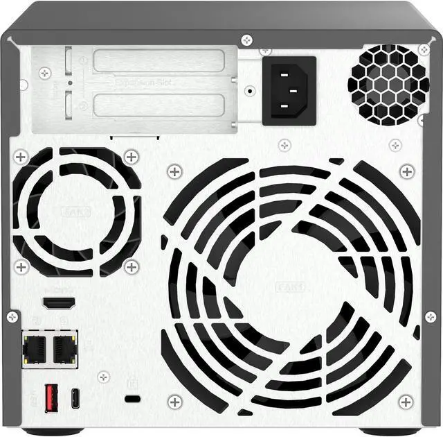 Alt view image 7 of 15 - QNAP TVS-h474-PT-8G-US 4 Bay High-Speed Desktop NAS with Intel® Pentium® Gold 2-core CPU, 8GB DDR4 Memory, 2.5 GbE Networking and PCIe Gen 4 expandability (Diskless) (TVS-h474-PT-8G-US)