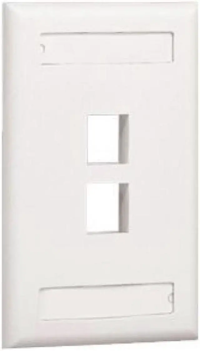 Main image of PANDUIT 2 Socket NetKey Faceplate - 2 x Socket(s) - 1-gang - White