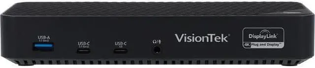 Alt view image 9 of 20 - VisionTek VT7000 Universal USB-C Docking Station 3X 4K Displays with 100W Power Delivery  3X USB-A, 2X USB-C for Windows, Chromebook and Mac, Including M1 and M1 Pro - 901468