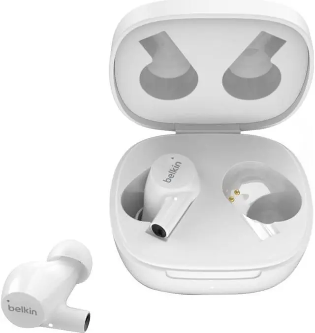 Alt view image 13 of 20 - New Belkin Auc004Btwh Soundform Rise True Wireless Earbuds
