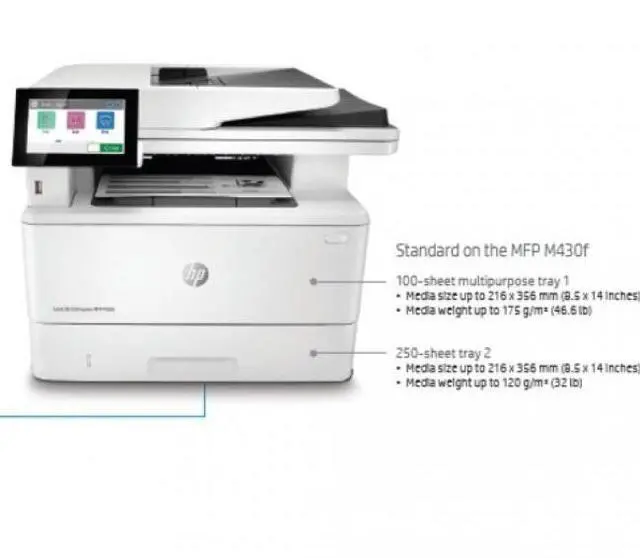 Alt view image 12 of 13 - HP LaserJet M430f Multifunction Monochrome Laser Printer 3PZ55A
