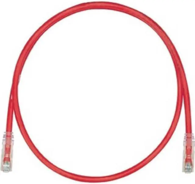 Main image of PanNet Patch cord, 24 AWG, Cat. 6A, RJ45, 3 ft., Red - 3 ft Category 6a Network Cable for Network Device, Server - First End: 1 x RJ-45 Network - Male - Second End: 1 x RJ-45 Network - Male - 10 Gbit/