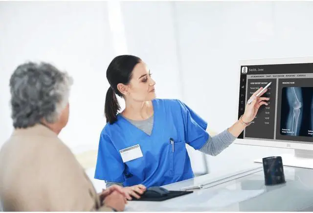 Alt view image 8 of 10 - Elo Touch Solutions 2203LM (E658992) White 21.5'' Diagonal USB, Serial (via VGA) PCAP (TouchPro Projected Capacitive) - 10 Touch Medical Grade Touchscreen Monitor 225 nits 1000:1 Built-in Speakers