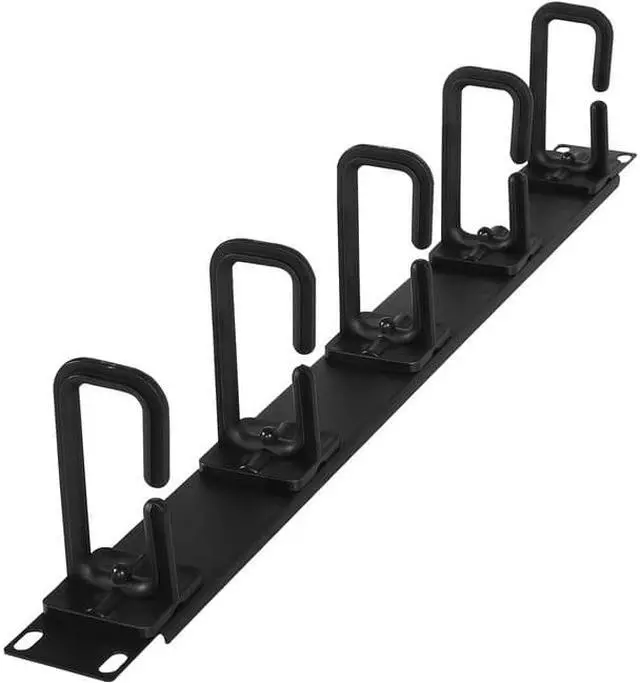 Alt view image 9 of 9 - CyberPower 1U 2" Deep Flexible Ring Cable Manager - Rack Cable Management Panel - 1U Rack Height - Cold Rolled Steel, Plastic