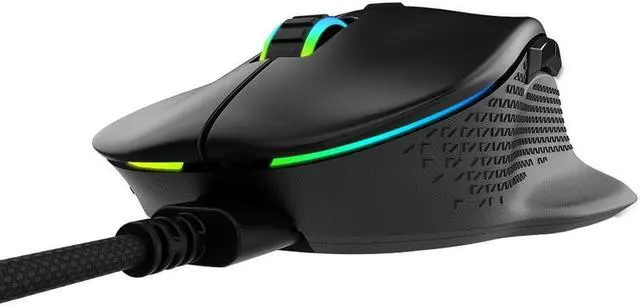 Alt view image 10 of 13 - XPG ALPHA Wired Gaming Mouse - Black w/ RGB + Omron Switches | USB-C Connection | 6 Programmable Buttons :Exokeleton Design | PAW 3335 Sensor - 400-16000 DPI