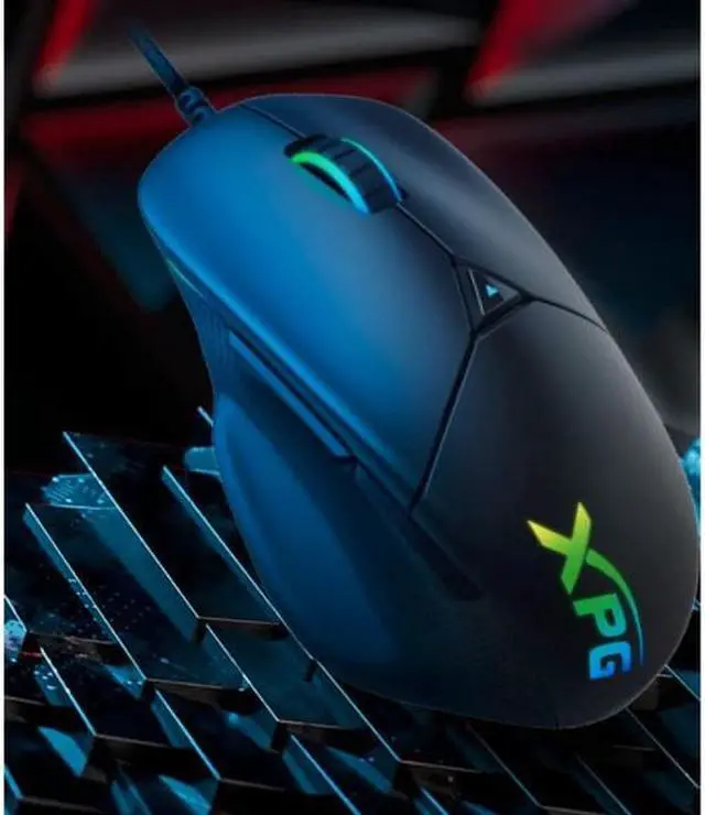 Alt view image 12 of 13 - XPG ALPHA Wired Gaming Mouse - Black w/ RGB + Omron Switches | USB-C Connection | 6 Programmable Buttons :Exokeleton Design | PAW 3335 Sensor - 400-16000 DPI