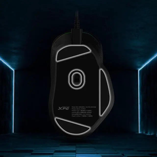 Alt view image 11 of 13 - XPG ALPHA Wired Gaming Mouse - Black w/ RGB + Omron Switches | USB-C Connection | 6 Programmable Buttons :Exokeleton Design | PAW 3335 Sensor - 400-16000 DPI