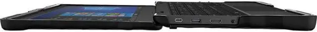 Alt view image 4 of 8 - Gumdrop DropTech Lenovo 100e G3/100w G3 Clamshell - Black - For Lenovo Chromebook - Black - Shock Proof, Shock Absorbing, Drop Resistant, Shock Resistant - Thermoplastic Polyurethane (TPU) - Rugged